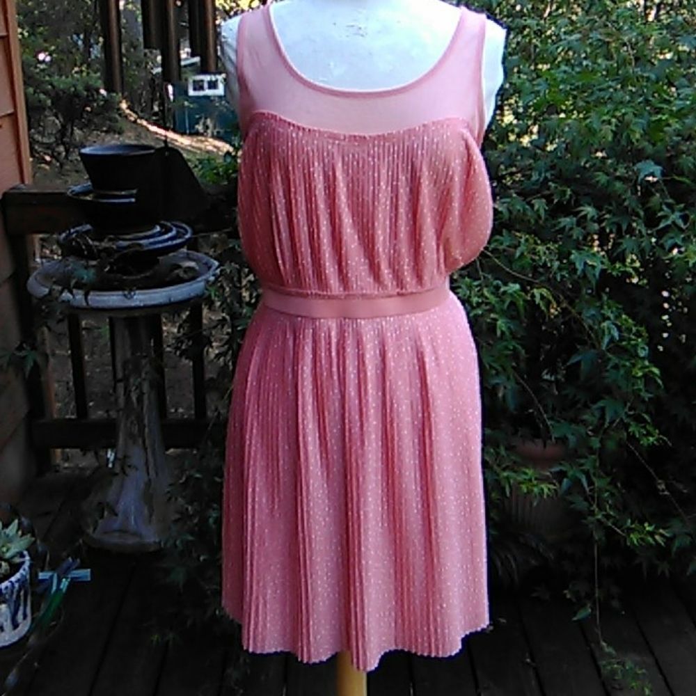 L C Lauren Conrad Pleated Polka Dotslined skirt,